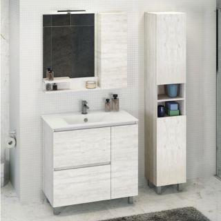 Comforty Шкаф-колонна "Верона-35-Н" дуб белый